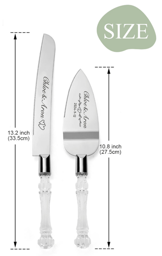 Set de découpe gâteau personnalisé
