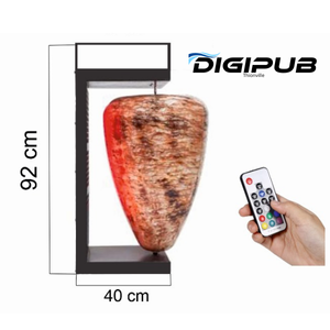 Enseigne Kebab LED Tournant - effet flamme