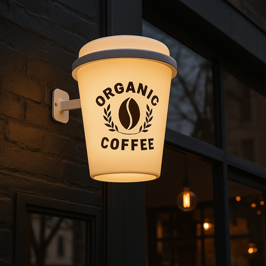 Enseigne Gobelet Lumineuse – Attirez les regards de jour comme de nuit !